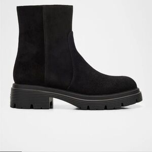Stuart Weitzman Hudson lite Suede zip Ankle Boots
